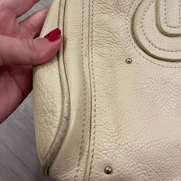 Cream Chloe handbag with gold color hardware AS IS - Picture 7 of 12